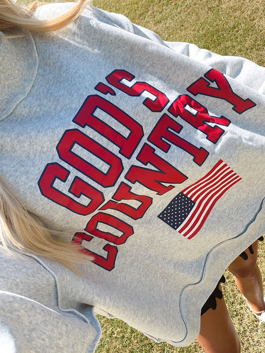 GODS COUNTRY - American Dream Reversible Mock Neck Sweatshirt