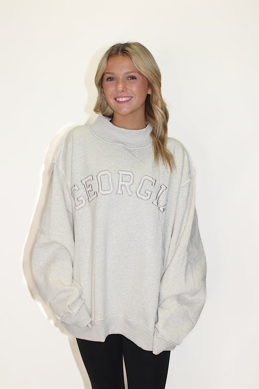 GEORGIA Mock Neck Sweatshirt
