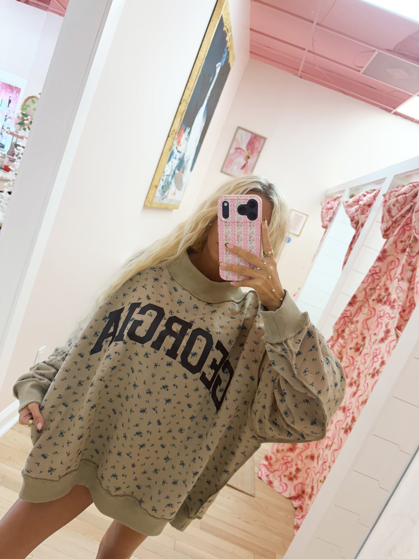 Georgia Floral Mock Neck