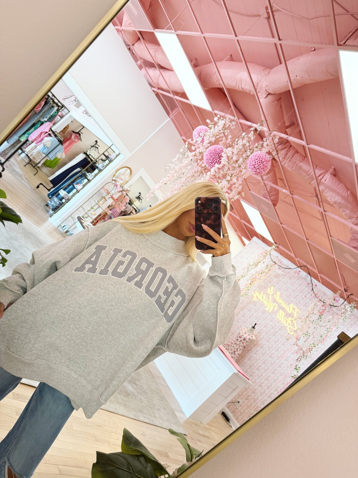 GEORGIA Striped Mock Neck