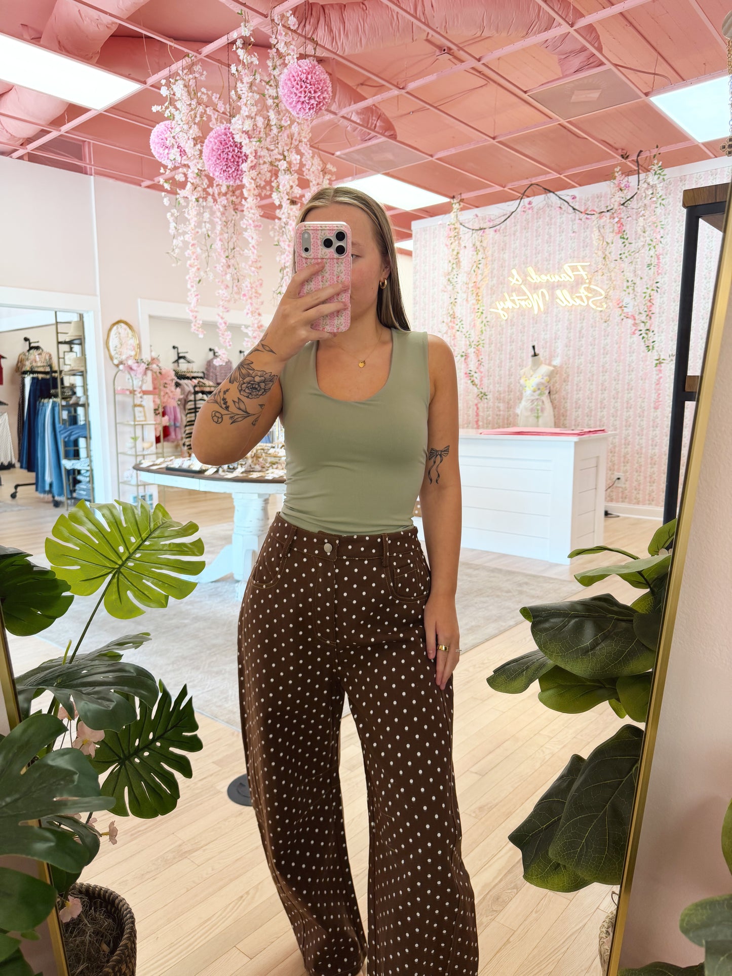 The Polka Dot Barrel Leg Pants