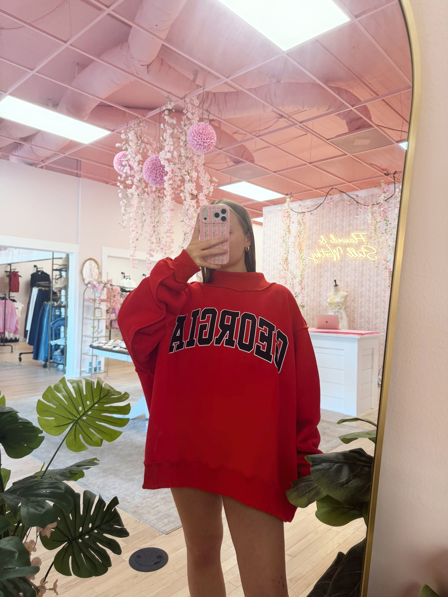 Georgia/GA Reverse Mock Neck