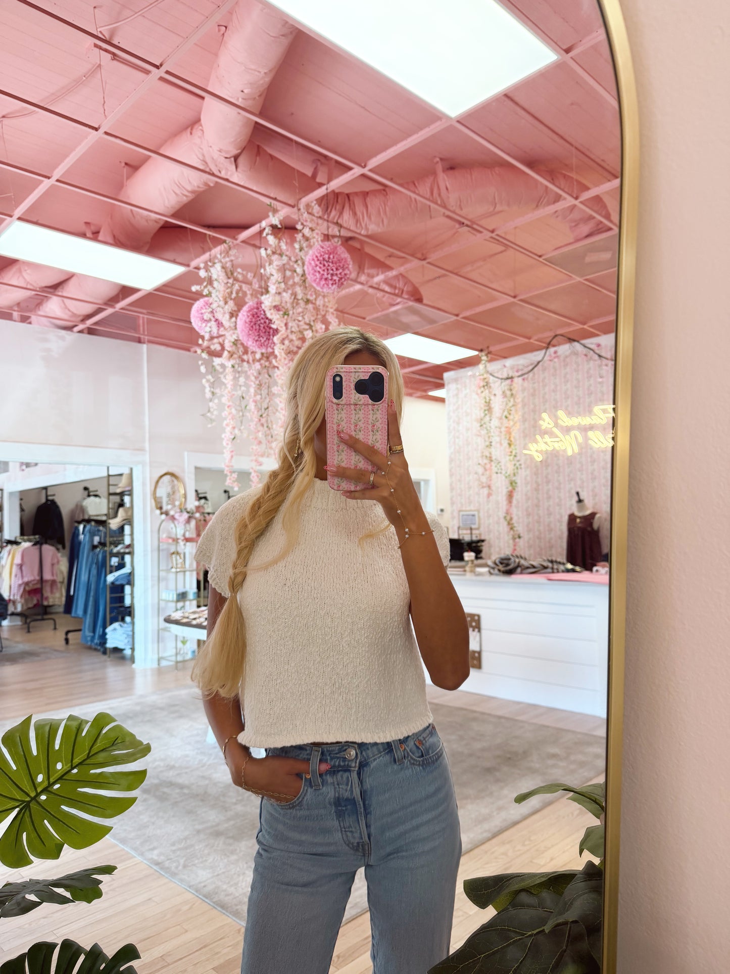 The Rien Mock Neck Sweater Top