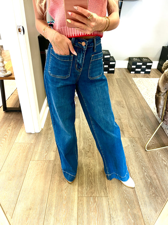 The Dixie Front Patch Pocket Jeans