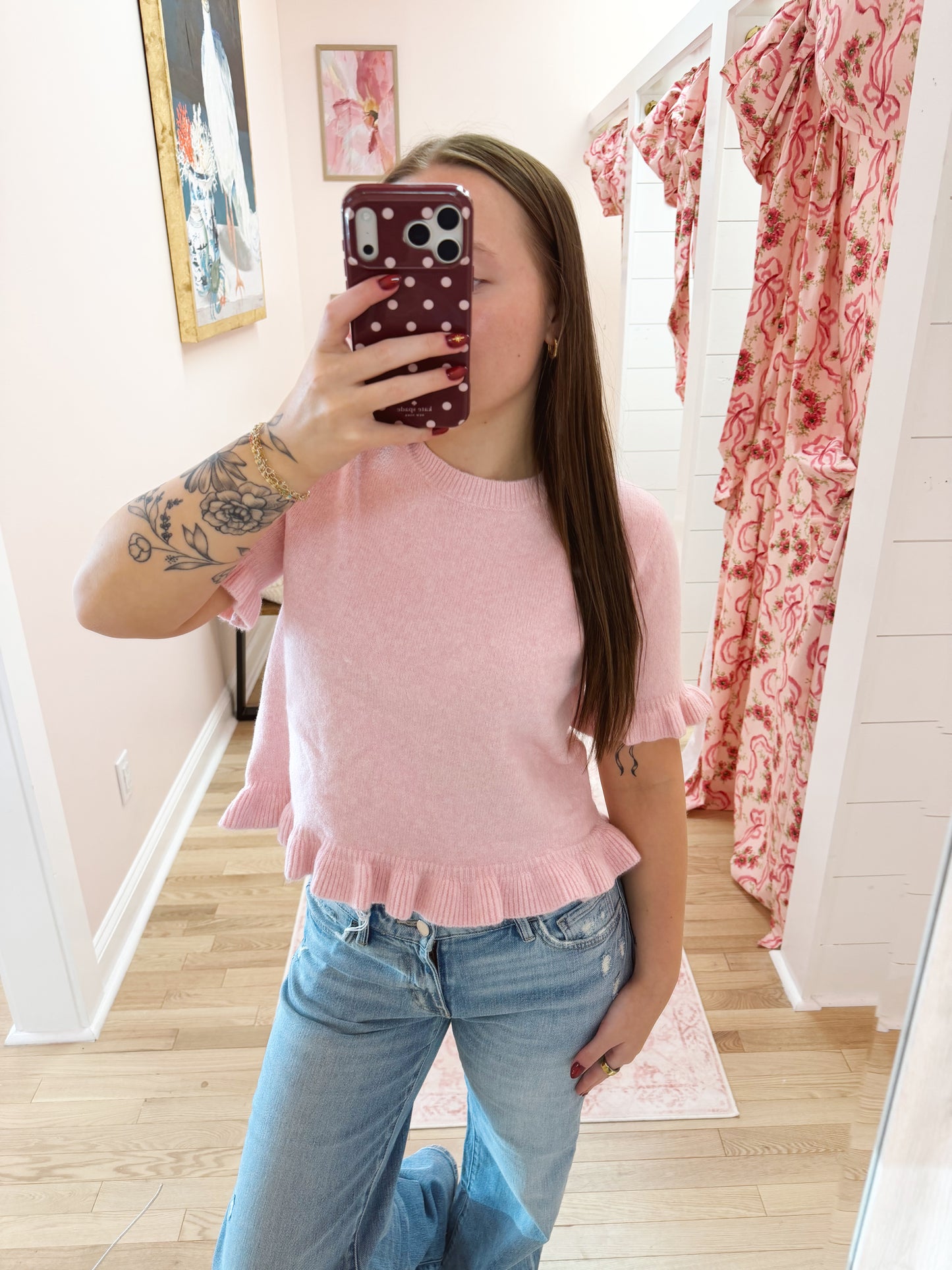 The Ruffle Hem Knit Tee