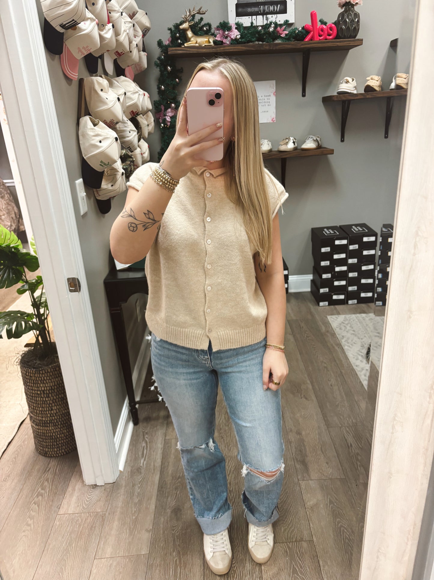 The Ruby Sweater Vest Cardigan