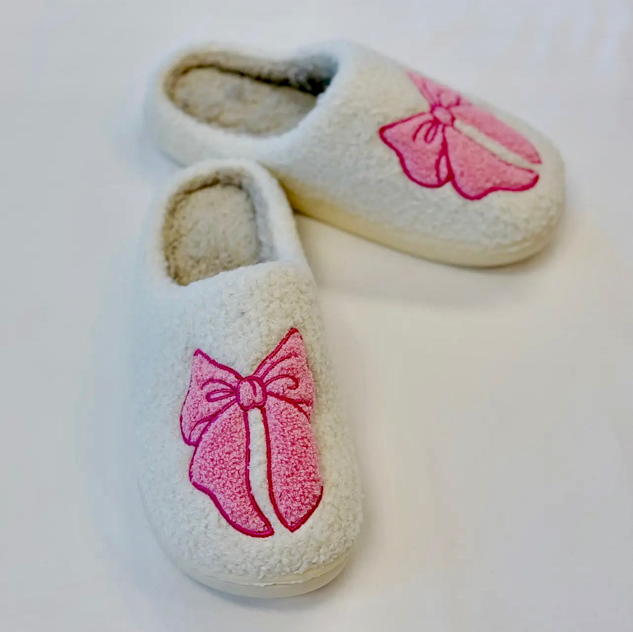 Pink Bow Slippers