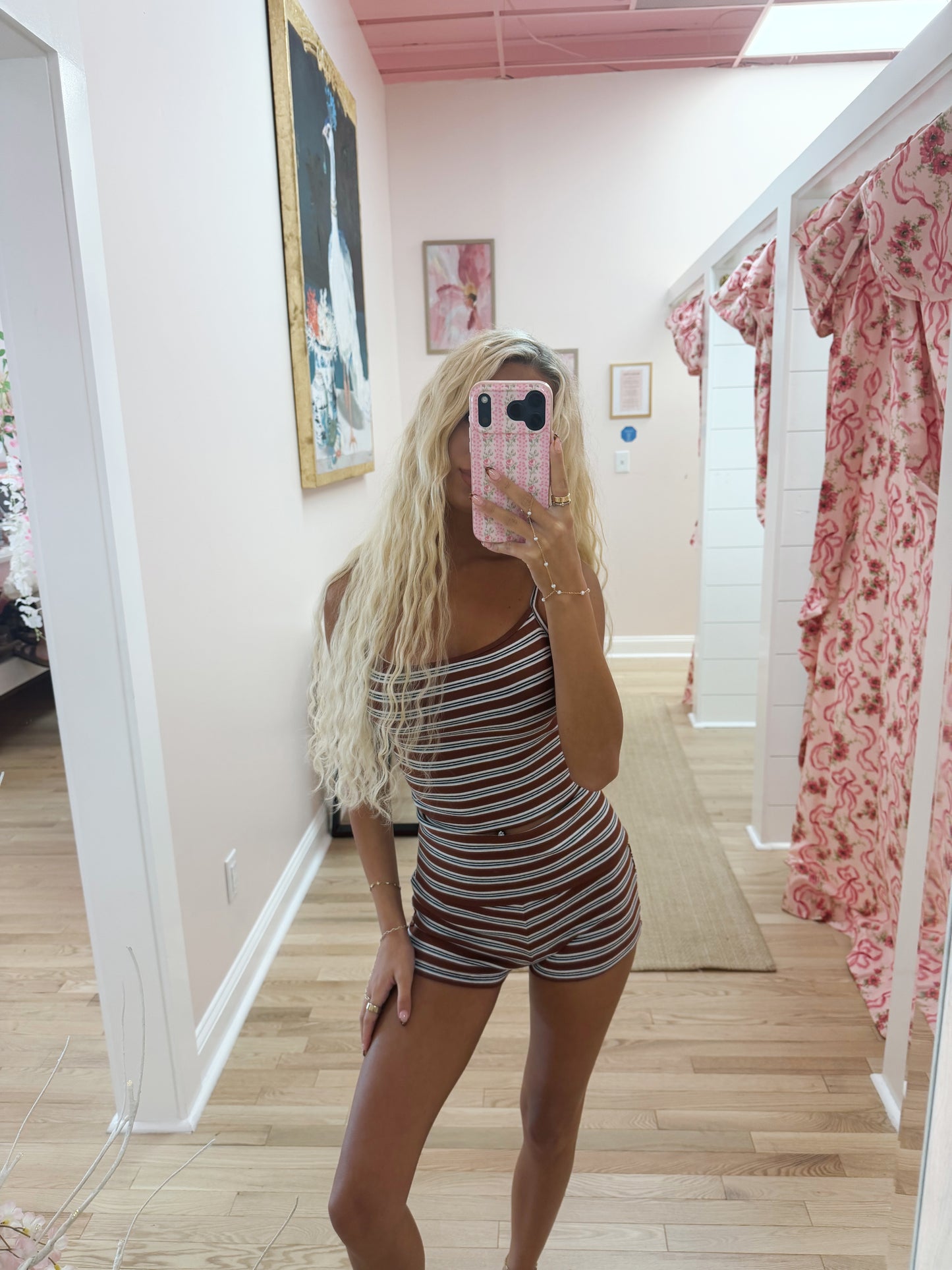 The Jane Ribbed Stripe Two Piece Set