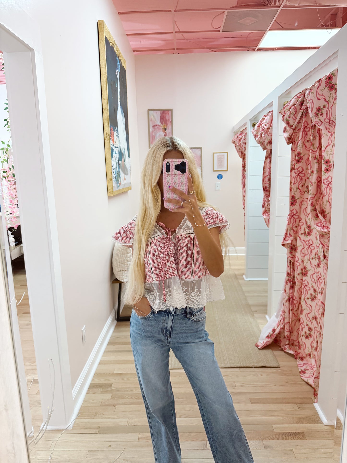 The Becky Lace Trimmed Blouse