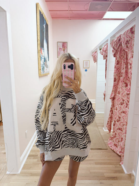GA Zebra Mock Neck