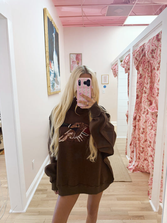 The Mallard Brown Mock Neck