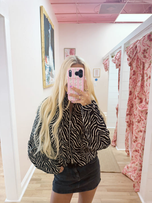 The Zebra Zip Up Jacket