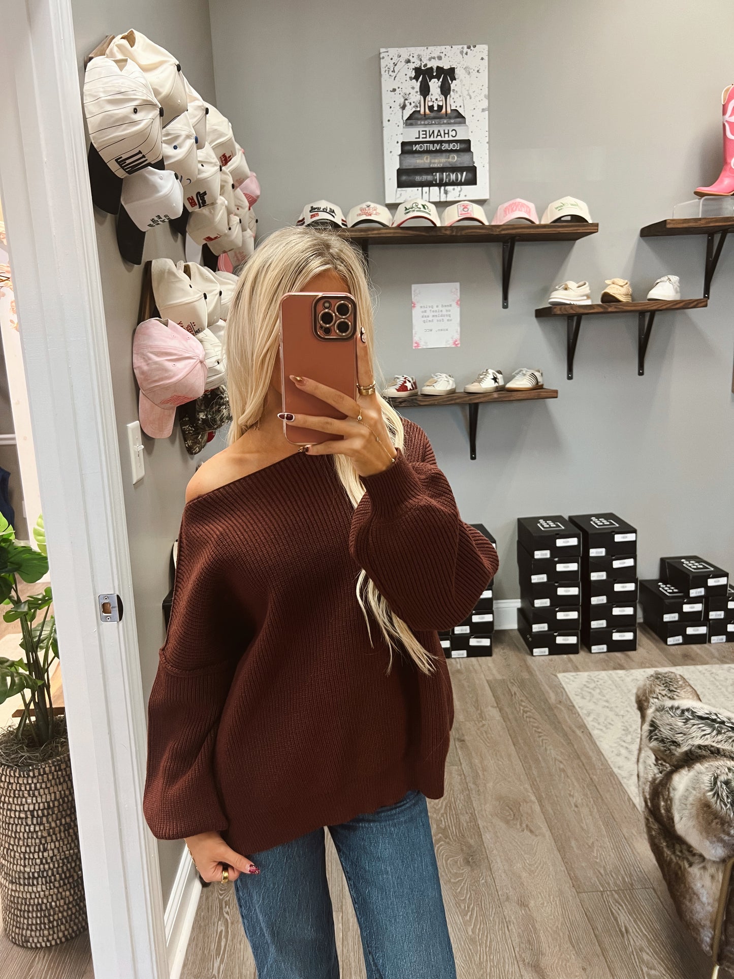 The Gemma Off Shoulder Sweater