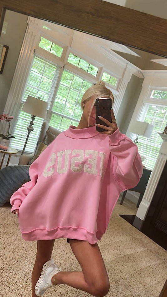 JESUS Mock Neck Sweatshirt
