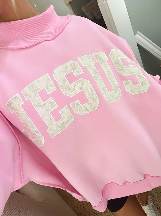 JESUS Mock Neck Sweatshirt