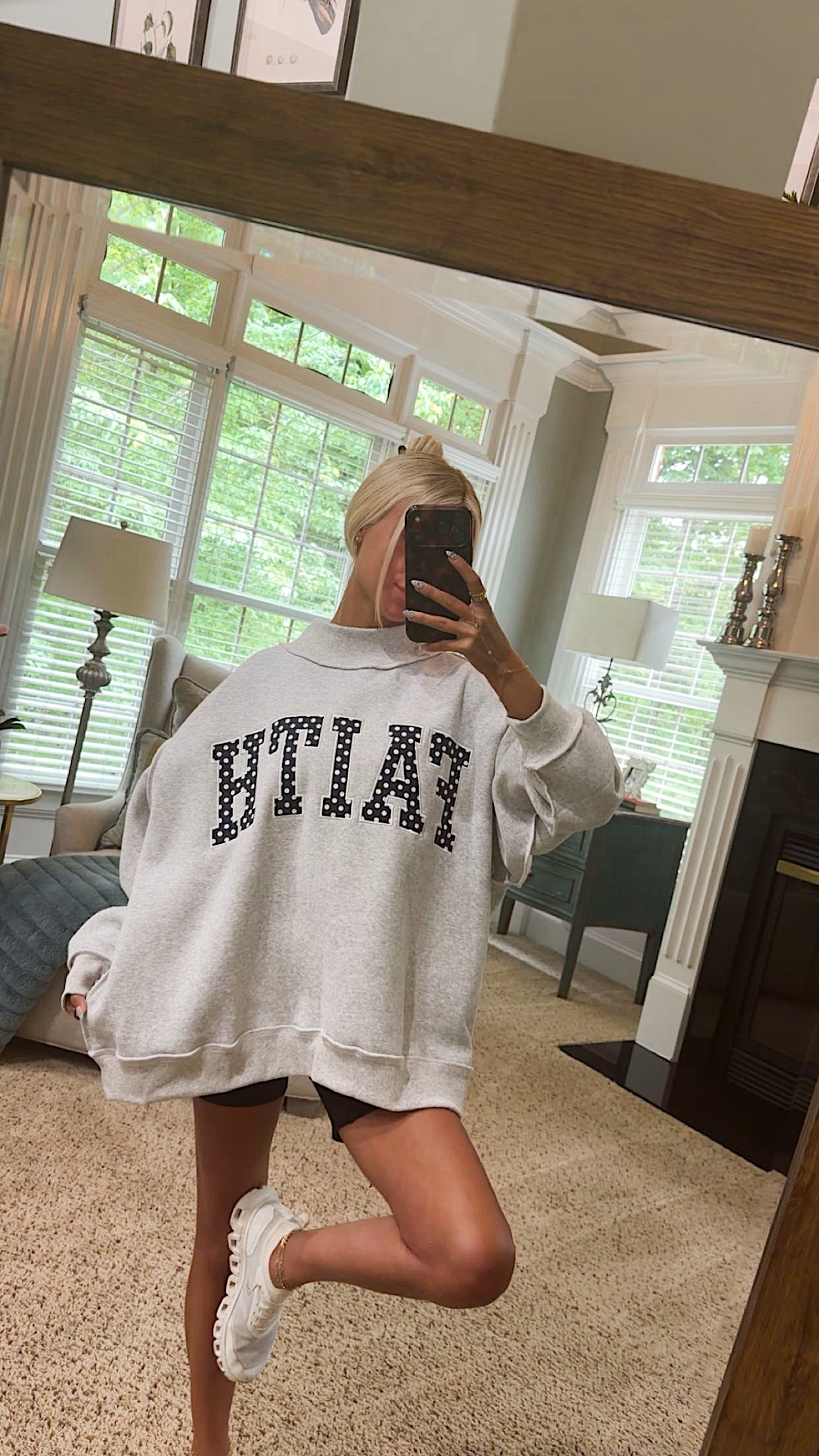 FAITH Mock Neck Sweatshirt