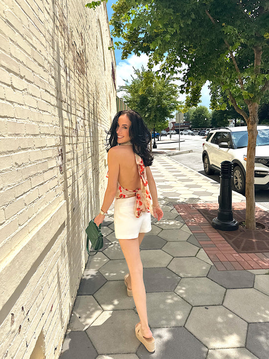 The Izzie Cowl Neck Halter Top