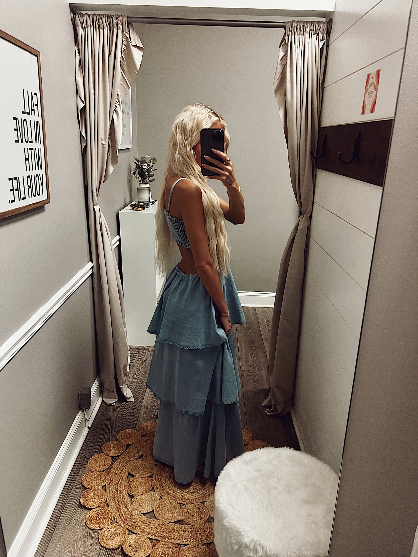 The Daisy Denim Maxi Dress
