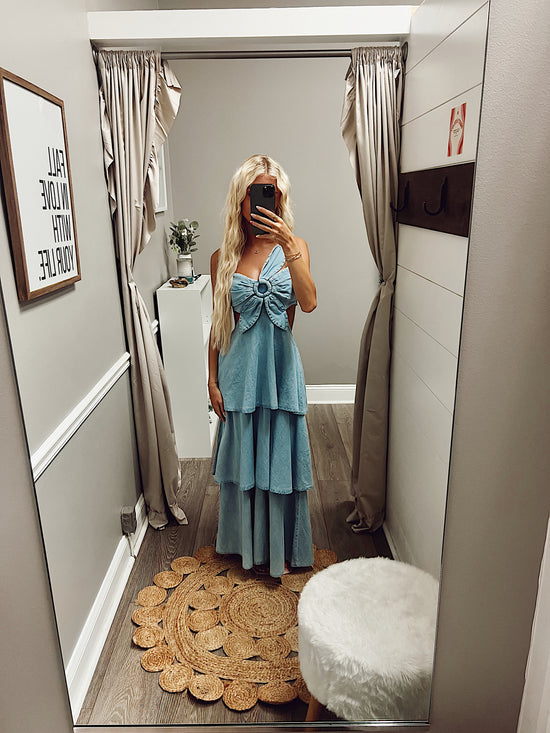 The Daisy Denim Maxi Dress