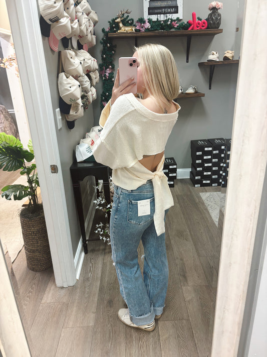 The Quinn Tie Pullover Top