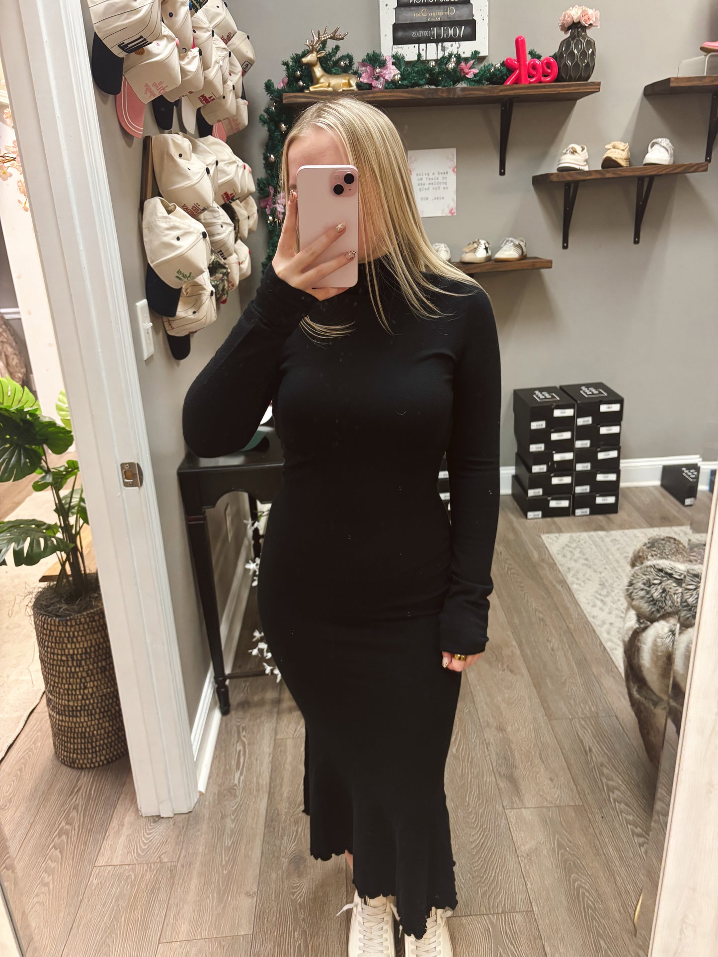 The Leslie Back Cutout Midi Dress