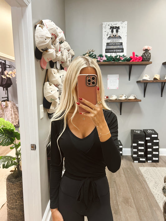 The Zoey Wrap Top