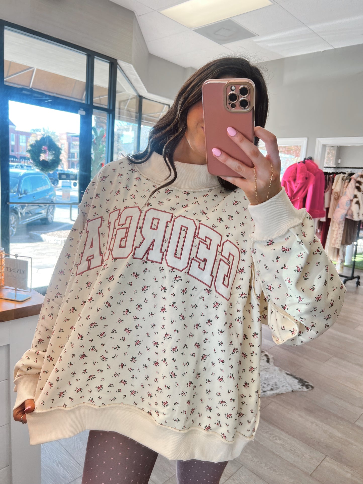 GEORGIA Floral Mock Neck