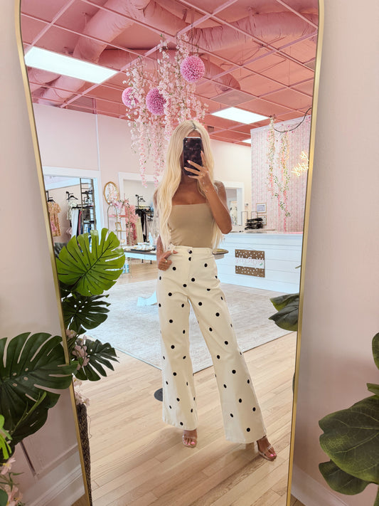 The Polka Dot Denim Pants