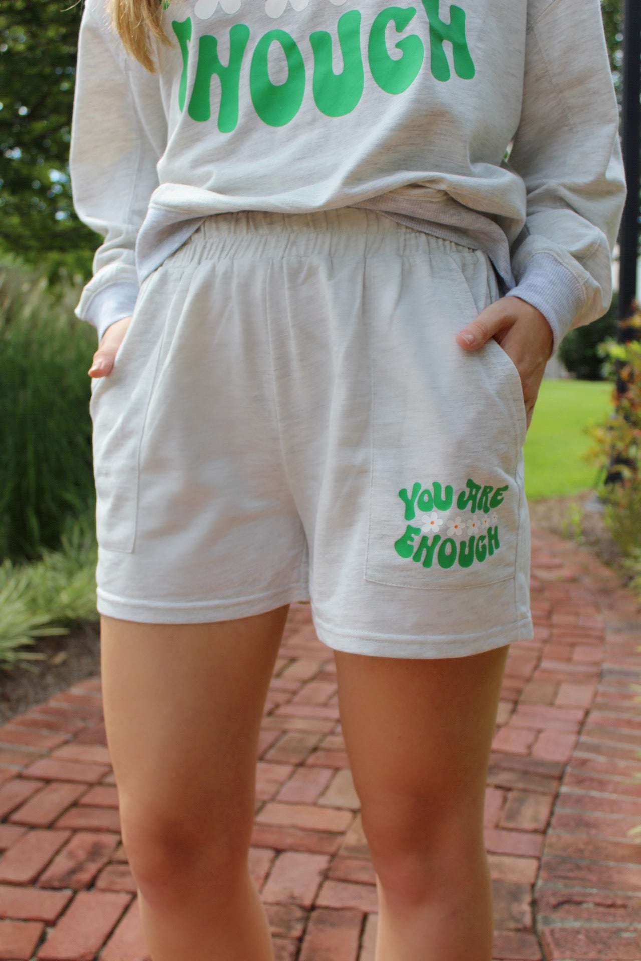 You Are Enough Printed Shorts