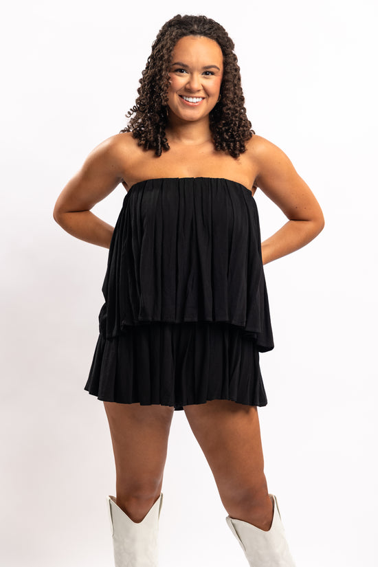 The Kendra Flare Tiered Romper