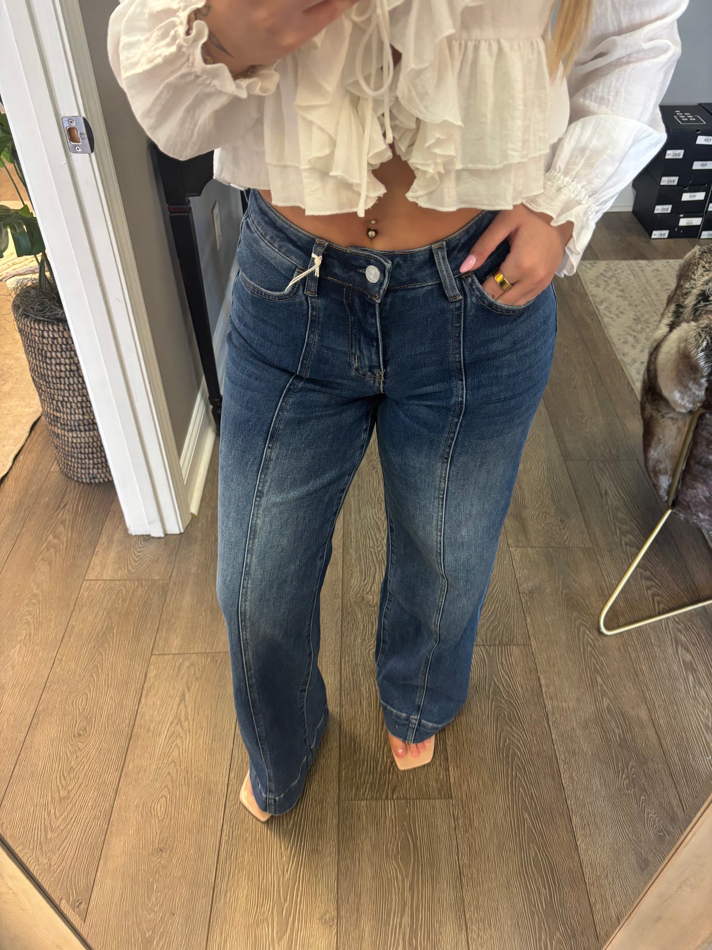 High Rise Wide Leg Jean