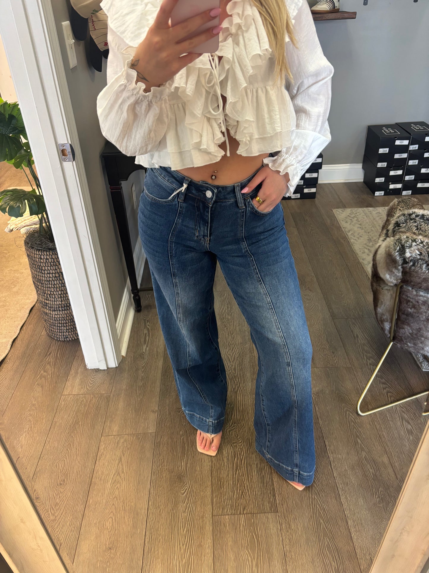 High Rise Wide Leg Jean