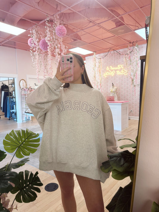 GEORGIA Mock Neck Sweatshirt