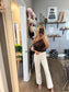 High Rise Pintuck Bootcut Jeans