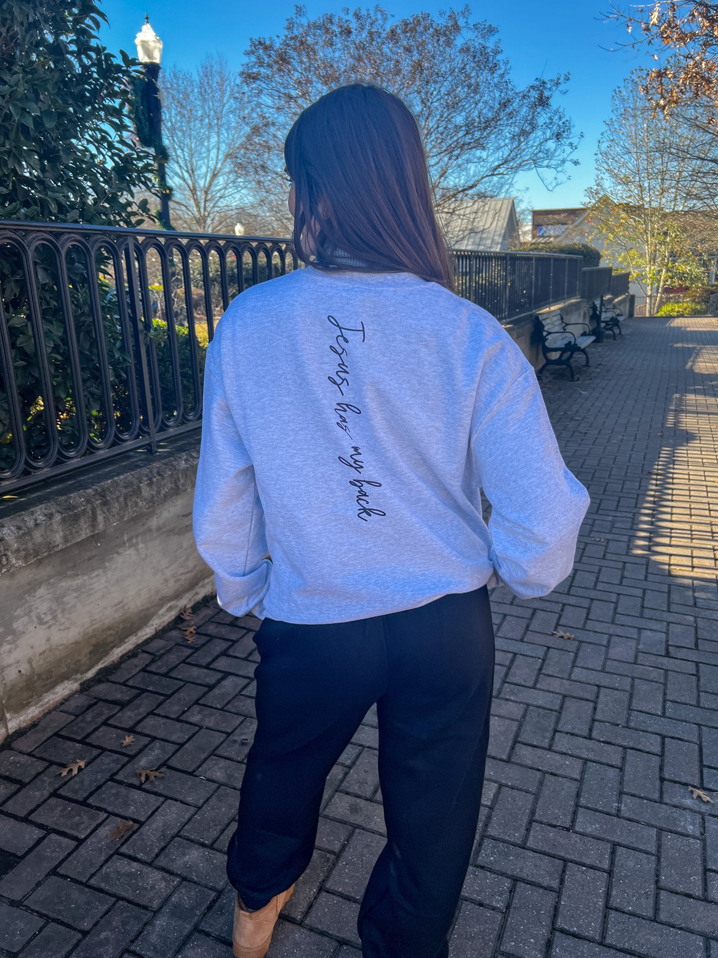 Jesus Has My Back Sweat Shirt